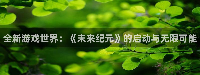 沐鸣平台登陆线路：全新游戏世界：《未来纪元》的启动与无限可能